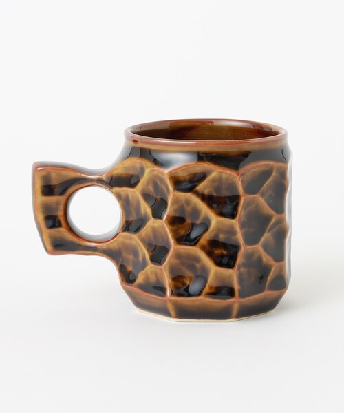 TOKYO CULTUART by BEAMS（トウキョウカルチャートバイビームス）の「AKIHIRO WOODWORKS × ONE KILN / jincup Ceramic M WoodGraze（グラス/マグカップ/タンブラー・レディース・ブラウン・ONE SIZE）」の2枚目の写真