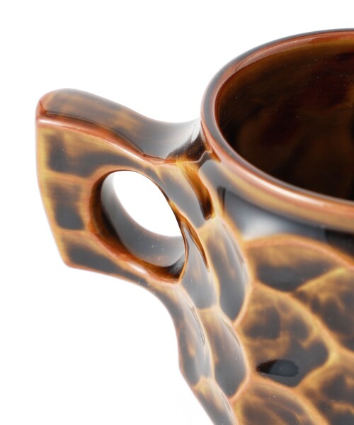TOKYO CULTUART by BEAMS（トウキョウカルチャートバイビームス）の「AKIHIRO WOODWORKS × ONE KILN / jincup Ceramic M WoodGraze（グラス/マグカップ/タンブラー・レディース・ブラウン・ONE SIZE）」の3枚目の写真