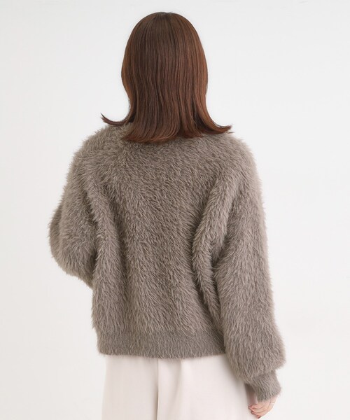 Cutie Blonde（キューティーブロンド）の「フェザーVネックカーディガン（カーディガン/ボレロ・レディース・ブラウン系その他/ブルー/グレー/オフホワイト/ピンク・00）」の15枚目の写真