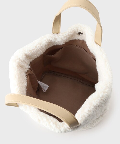 GALLEST（ギャレスト）の「ボアトート（トートバッグ・レディース・ダークブラウン系4/オフホワイト/ブラック・00）」の10枚目の写真