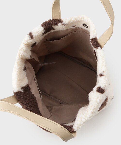 GALLEST（ギャレスト）の「ボアトート（トートバッグ・レディース・ダークブラウン系4/オフホワイト/ブラック・00）」の12枚目の写真