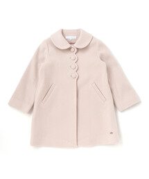 タルティーヌエショコラ　ピンク ウールコート リボン付き Aライン Tartine et Chocolat｜タルティーヌエショコラのジャケット/アウター