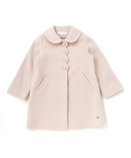 スカラップビーバーウールコート(100~140cm)（その他アウター