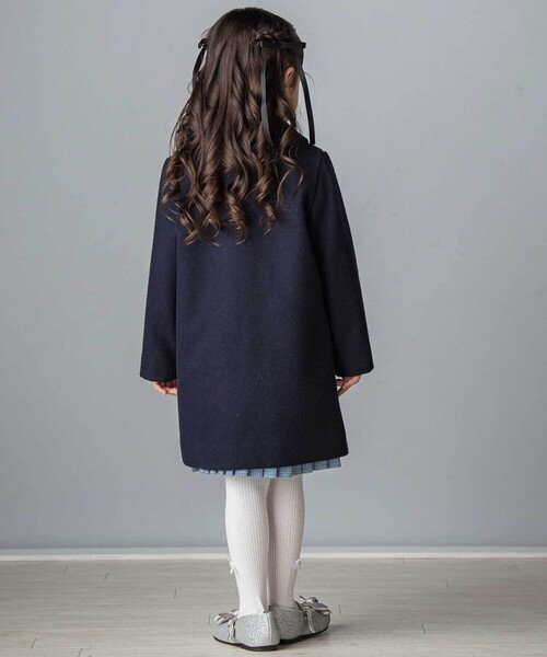 スカラップビーバーウールコート(100~140cm)（その他アウター