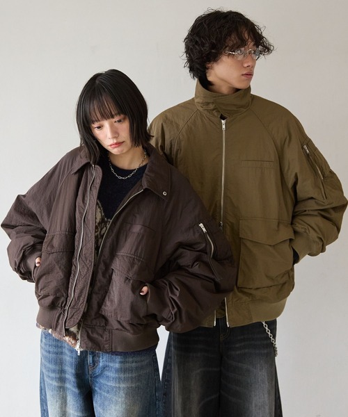 PBLIM（ページボーイリム）の「《UNISEX》ナカワタミリタリーブルゾン（ブルゾン・レディース・ブラック/カーキ/ブラウン・SMALL/MEDIUM）」の19枚目の写真
