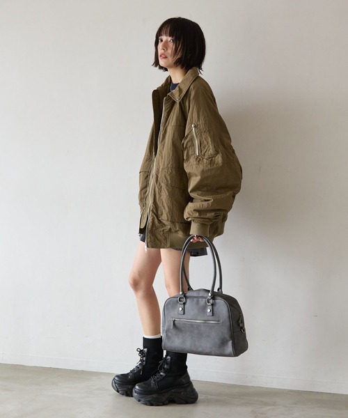 PBLIM（ページボーイリム）の「《UNISEX》ナカワタミリタリーブルゾン（ブルゾン・レディース・ブラック/カーキ/ブラウン・SMALL/MEDIUM）」の10枚目の写真