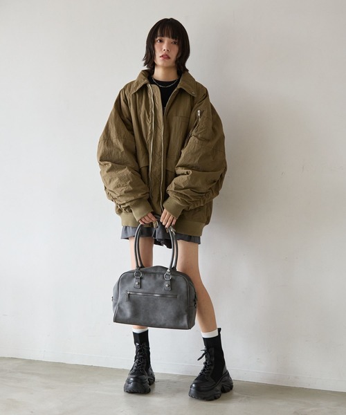 PBLIM（ページボーイリム）の「《UNISEX》ナカワタミリタリーブルゾン（ブルゾン・レディース・ブラック/カーキ/ブラウン・SMALL/MEDIUM）」の8枚目の写真