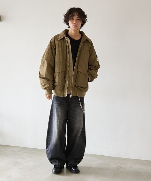 PBLIM（ページボーイリム）の「《UNISEX》ナカワタミリタリーブルゾン（ブルゾン・レディース・ブラック/カーキ/ブラウン・SMALL/MEDIUM）」の14枚目の写真