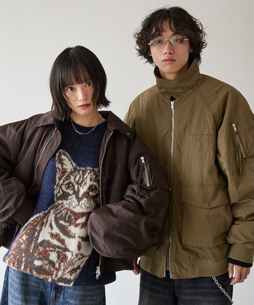 PBLIM（ページボーイリム）の「《UNISEX》ナカワタミリタリーブルゾン（ブルゾン・レディース・ブラック/カーキ/ブラウン・SMALL/MEDIUM）」の18枚目の写真