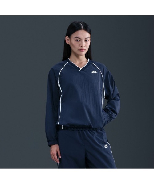 NIKE（ナイキ）の「ナイキ NIKE ナイキ  NSW WR プルオーバー（その他トップス・レディース・ネイビー/ブラック・M/L）」の8枚目の写真
