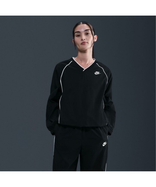 NIKE（ナイキ）の「ナイキ NIKE ナイキ  NSW WR プルオーバー（その他トップス・レディース・ネイビー/ブラック・M/L）」の3枚目の写真
