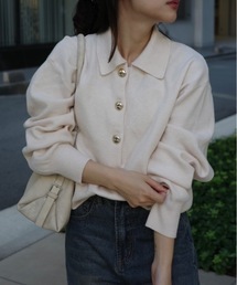 jumelle | ゴールドボタントップ(ニット/セーター)