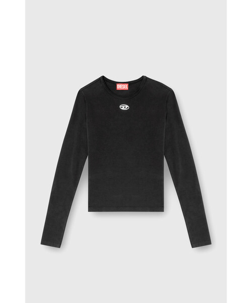 DIESEL(ディーゼル)の「ウィメンズ 長袖トップ T-UNCUTIESLONG-LS-OD(Tシャツ/カットソー・レディース・ホワイト/ブラック・MEDIUM/SMALL/LARGE/X-LARGE)」の5枚目の写真
