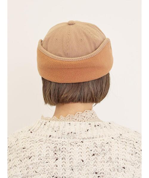 Samansa Mos2（サマンサ モスモス）の「【消臭効果】コーデュロイフライトキャップ（ハット・レディース・キャメル/オフホワイト・F）」の10枚目の写真