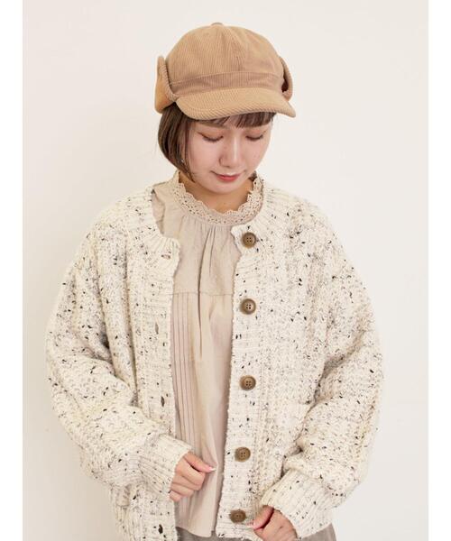 Samansa Mos2（サマンサ モスモス）の「【消臭効果】コーデュロイフライトキャップ（ハット・レディース・キャメル/オフホワイト・F）」の11枚目の写真