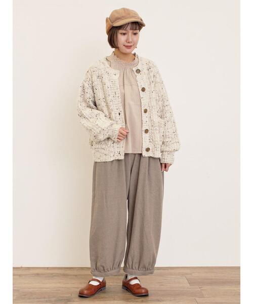 Samansa Mos2（サマンサ モスモス）の「【消臭効果】コーデュロイフライトキャップ（ハット・レディース・キャメル/オフホワイト・F）」の13枚目の写真