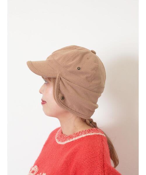 Samansa Mos2（サマンサ モスモス）の「【消臭効果】コーデュロイフライトキャップ（ハット・レディース・キャメル/オフホワイト・F）」の15枚目の写真