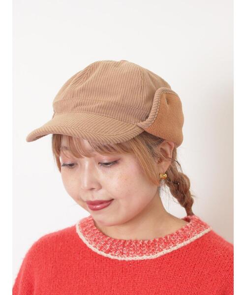 Samansa Mos2（サマンサ モスモス）の「【消臭効果】コーデュロイフライトキャップ（ハット・レディース・キャメル/オフホワイト・F）」の17枚目の写真
