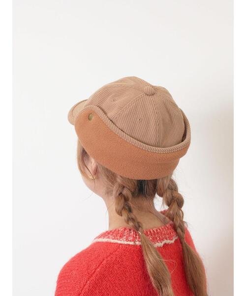 Samansa Mos2（サマンサ モスモス）の「【消臭効果】コーデュロイフライトキャップ（ハット・レディース・キャメル/オフホワイト・F）」の20枚目の写真