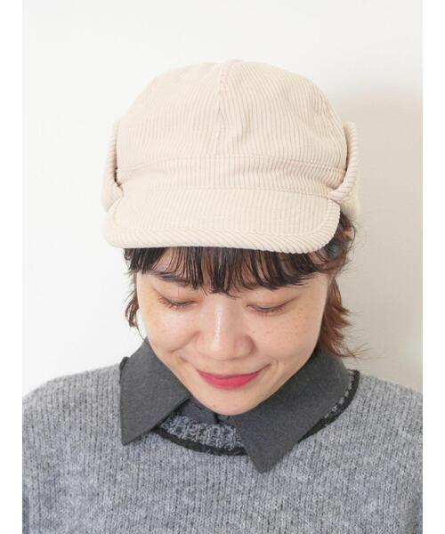 Samansa Mos2（サマンサ モスモス）の「【消臭効果】コーデュロイフライトキャップ（ハット・レディース・キャメル/オフホワイト・F）」の21枚目の写真