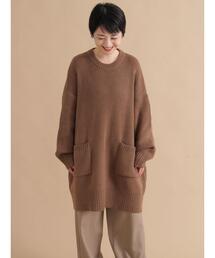 sm2rhythm | モヘヤライクニットチュニックワンピース(ワンピース)