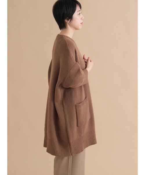 sm2rhythm（サマンサモスモスリズム）の「モヘヤライクニットチュニックワンピース（ワンピース・レディース・ブラウン/チャコールグレー・F）」の16枚目の写真