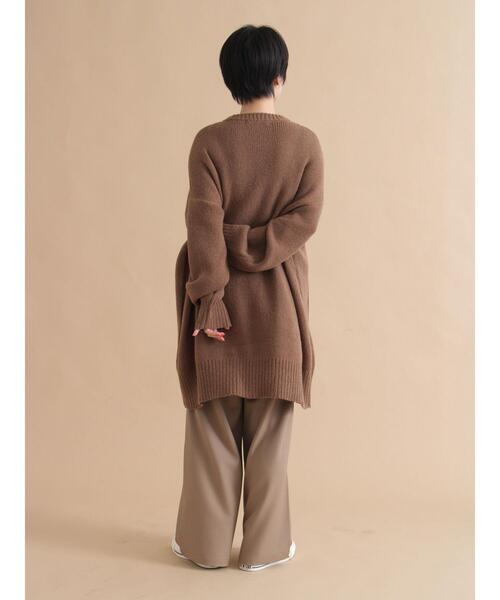 sm2rhythm（サマンサモスモスリズム）の「モヘヤライクニットチュニックワンピース（ワンピース・レディース・ブラウン/チャコールグレー・F）」の19枚目の写真