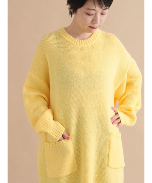 sm2rhythm（サマンサモスモスリズム）の「モヘヤライクニットチュニックワンピース（ワンピース・レディース・ブラウン/チャコールグレー・F）」の22枚目の写真