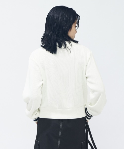 adidas（アディダス）の「【adidas×アルペン限定モデル】アディダス adidas クォーターニット ルーズフィット カーディガン（カーディガン/ボレロ・レディース・オフホワイト/ブラウン・S/M/L/XL）」の5枚目の写真