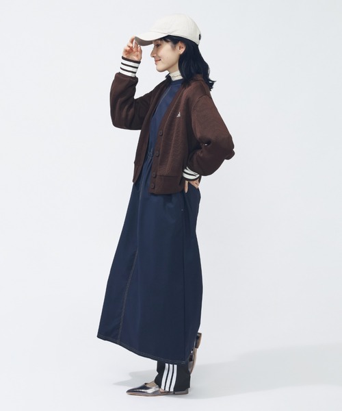 adidas（アディダス）の「【adidas×アルペン限定モデル】アディダス adidas クォーターニット ルーズフィット カーディガン（カーディガン/ボレロ・レディース・オフホワイト/ブラウン・S/M/L/XL）」の13枚目の写真