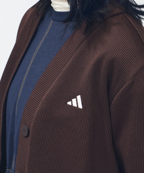 adidas（アディダス）の「【adidas×アルペン限定モデル】アディダス adidas クォーターニット ルーズフィット カーディガン（カーディガン/ボレロ・レディース・オフホワイト/ブラウン・S/M/L/XL）」の16枚目の写真