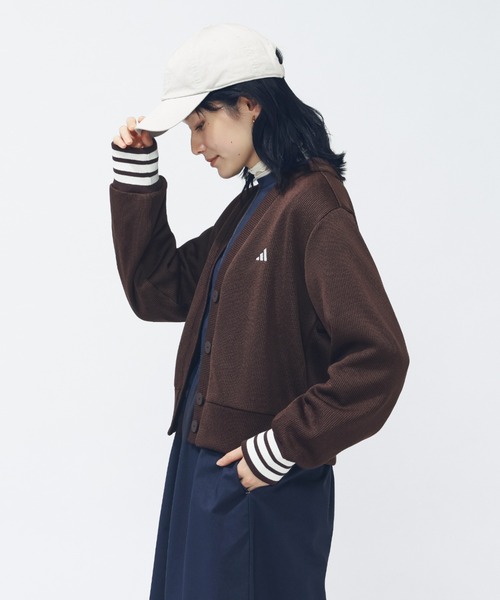 adidas（アディダス）の「【adidas×アルペン限定モデル】アディダス adidas クォーターニット ルーズフィット カーディガン（カーディガン/ボレロ・レディース・オフホワイト/ブラウン・S/M/L/XL）」の10枚目の写真
