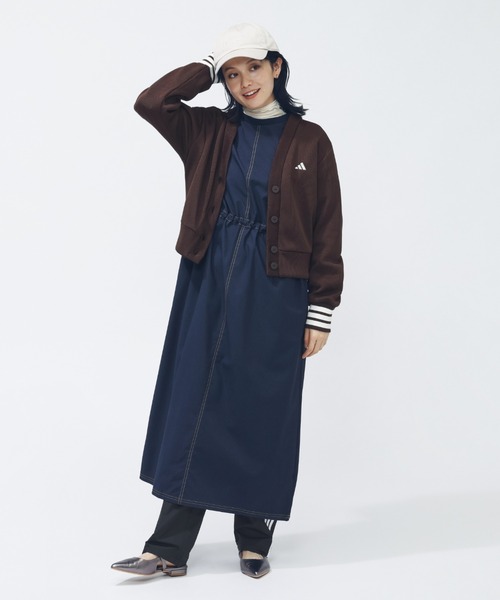 adidas（アディダス）の「【adidas×アルペン限定モデル】アディダス adidas クォーターニット ルーズフィット カーディガン（カーディガン/ボレロ・レディース・オフホワイト/ブラウン・S/M/L/XL）」の12枚目の写真