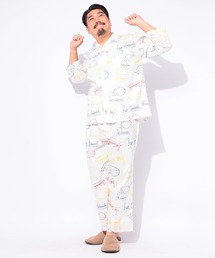 B&T CLUB（ビーティークラブ）の「B＆T CLUB (ビーアンドティークラブ) FAT ANIMALS 総柄 前開き パジャマ 上下セット（ルームウェア/パジャマ）」