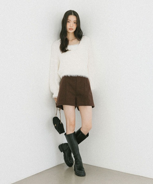 Heather（ヘザー）の「ツイードコンパクトBAG　607264（ショルダーバッグ・レディース・ブラック/アイボリー・ONE SIZE）」の4枚目の写真