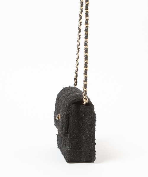 Heather（ヘザー）の「ツイードコンパクトBAG　607264（ショルダーバッグ・レディース・ブラック/アイボリー・ONE SIZE）」の10枚目の写真