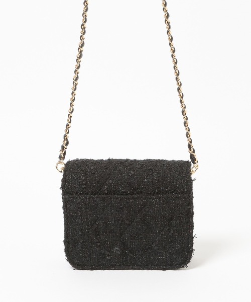 Heather（ヘザー）の「ツイードコンパクトBAG　607264（ショルダーバッグ・レディース・ブラック/アイボリー・ONE SIZE）」の11枚目の写真