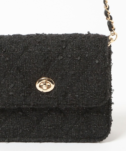 Heather（ヘザー）の「ツイードコンパクトBAG　607264（ショルダーバッグ・レディース・ブラック/アイボリー・ONE SIZE）」の15枚目の写真