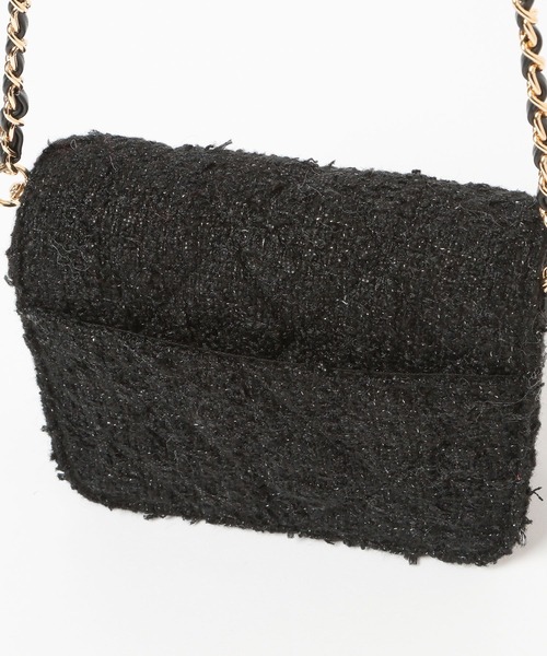 Heather（ヘザー）の「ツイードコンパクトBAG　607264（ショルダーバッグ・レディース・ブラック/アイボリー・ONE SIZE）」の17枚目の写真