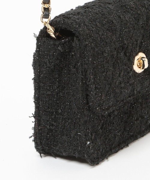 Heather（ヘザー）の「ツイードコンパクトBAG　607264（ショルダーバッグ・レディース・ブラック/アイボリー・ONE SIZE）」の22枚目の写真
