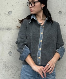 deux amour | デニムドッキングニット(ニット/セーター)