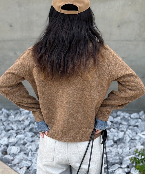アレッサンドロデラクア 美品 セーター ニット ウール 42 茶色 ブラウン アレッサンドロデラクア ALESSANDRO DELL'ACQUA 美品 セーター ニット