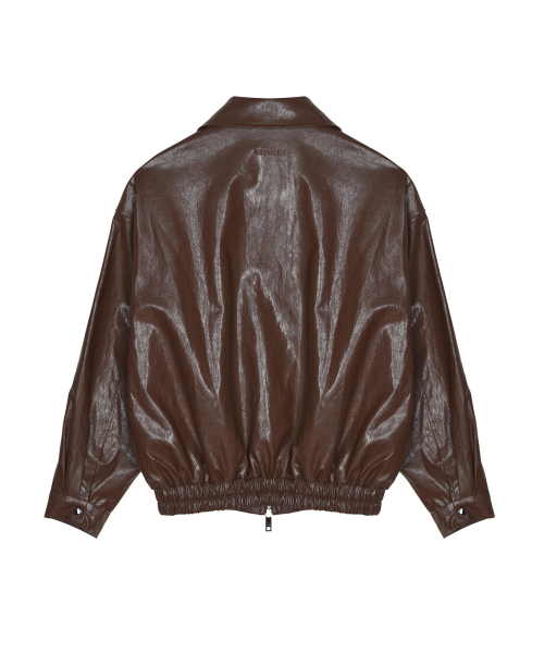 NICK&NICOLE(ニックアンドニコール)の「VINTAGE OVER FIT LEATHER JUMPER_BROWN(ライダースジャケット・レディース・その他・FREE)」の5枚目の写真