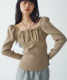 CODE A（コードエー）の「femi gather rib knit（ニット/セーター）」