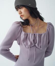 CODE A（コードエー）の「femi gather rib knit（ニット/セーター）」