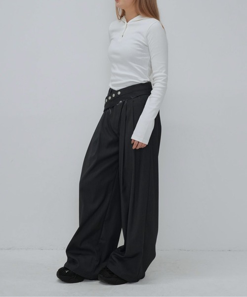 Enewd nina(エニュードニーナ)の「リブフーディトップス(Tシャツ/カットソー・レディース・ブラック/グレー/ホワイト・FREE)」の16枚目の写真