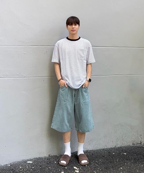DNSR(ディーエヌエスアール)の「ワンタックバミューダデニムパンツブルー(その他パンツ・メンズ・その他・LARGE/X-LARGE/SMALL/MEDIUM)」の8枚目の写真