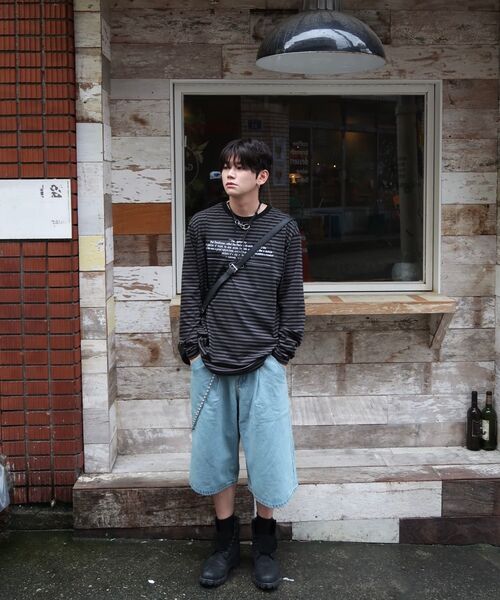 DNSR(ディーエヌエスアール)の「ワンタックバミューダデニムパンツブルー(その他パンツ・メンズ・その他・LARGE/X-LARGE/SMALL/MEDIUM)」の13枚目の写真