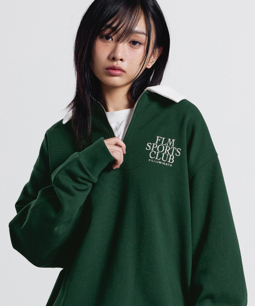F.ILLUMINATE(フィルミネイト)の「FLM スポーツクラブ スウェットシャツ-ダークグリーン(ポロシャツ・レディース・その他・MEDIUM/LARGE/SMALL)」の3枚目の写真