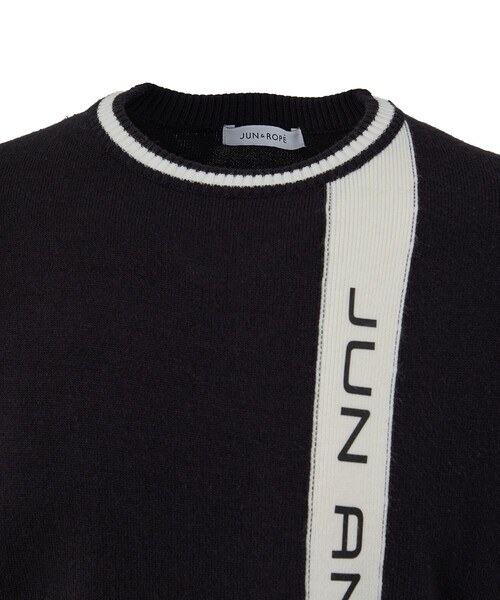 セール】インターシャロゴ入り長袖ニット（ニット/セーター